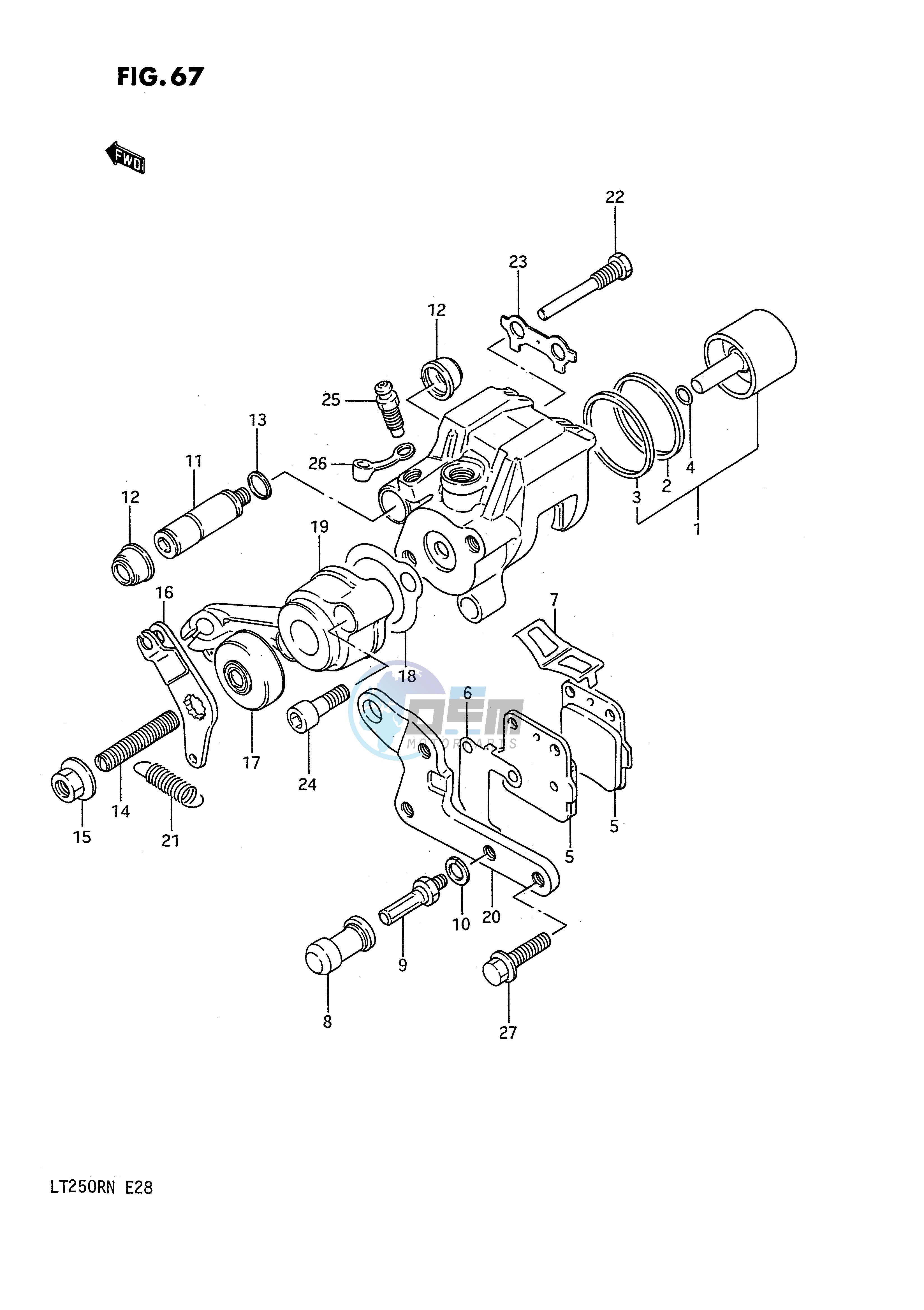 REAR CALIPER (MODEL F G)