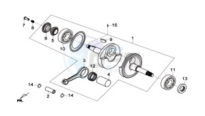 GTS 125I 2014 ABS drawing CRANKSHAFT / PISTON / PISTON RING