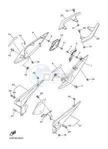 XJ6N 600 XJ6-N (NAKED) (20SJ) drawing SIDE COVER