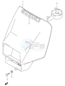 DR350 (E1) drawing HEADLAMP COVER