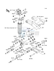 KX250F KX250YBF EU drawing Suspension