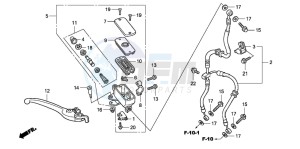 CBF600NA drawing FR. BRAKE MASTER CYLINDER (CBF600S/N)