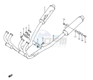 GSX750F (E28) drawing MUFFLER