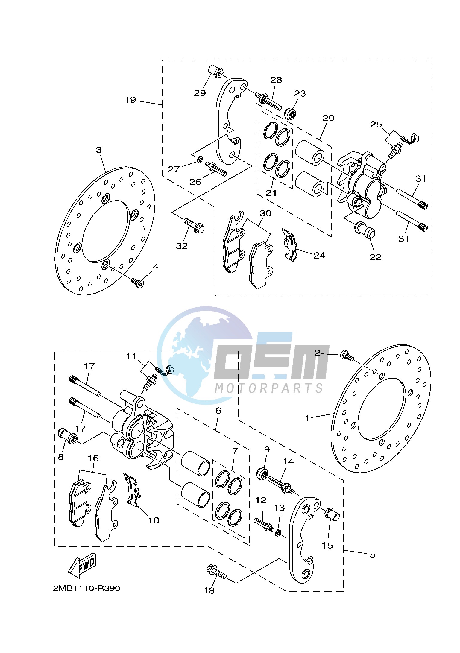 REAR BRAKE CALIPER