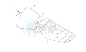 Leonardo 125-150 drawing Front body - Front fairing