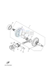 TT-R50E (1P6W 1P6X) drawing CRANKSHAFT & PISTON