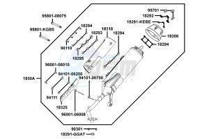 PEOPLE S 50 4T from 05-2009 drawing Exhaust Muffler