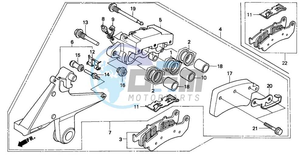 REAR BRAKE CALIPER