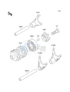 KX85/KX85-<<II>> KX85ACF EU drawing Gear Change Drum/Shift Fork(s)