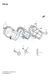 GSX1250FA (E28) drawing SPEEDOMETER (GSX1250FAL1 E28)