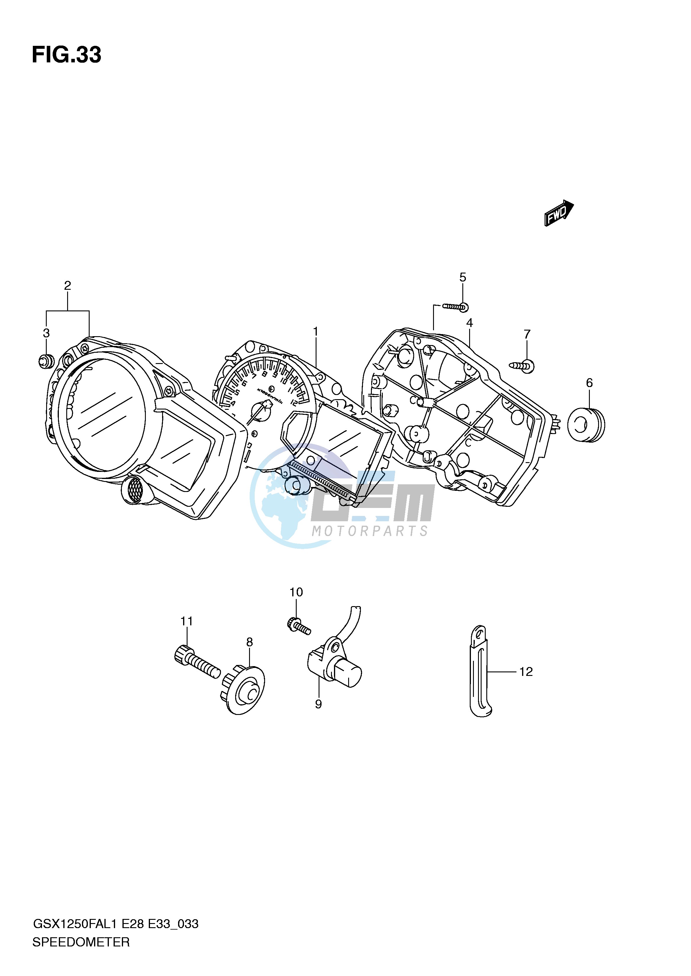 SPEEDOMETER (GSX1250FAL1 E28)