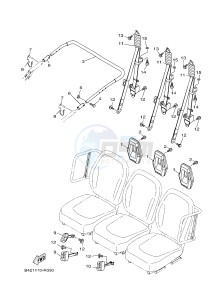 YXM700E YXM70VPHJ VIKING EPS HUNTER (B5FA) drawing SEAT 2