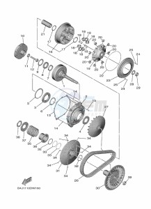 YXE1000EW YX10ERPAN (B4MF drawing CLUTCH