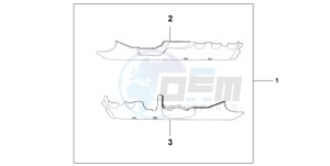 GL1800A drawing CHROME FR.LOWER COWL