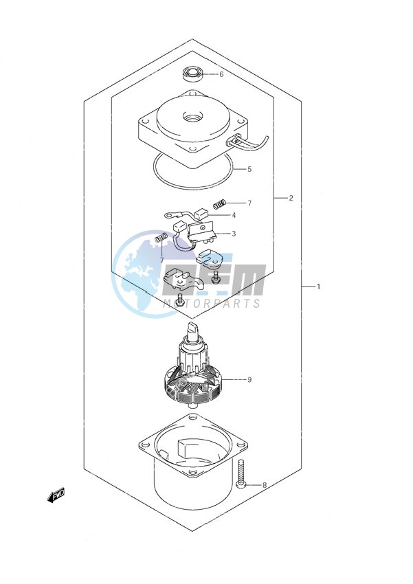 PTT Motor Power Tilt/Tiller Handle