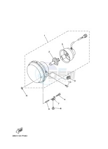 YFM700FWAD YFM700PF GRIZZLY 700 EPS (B383) drawing HEADLIGHT