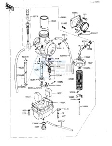 KX 125 A [KX125] (A7) [KX125] drawing CARBURETOR -- 81 A7- -