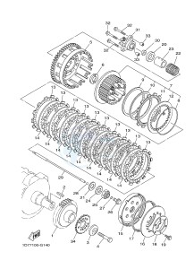 XV1900A MIDNIGHT STAR (1CR3) drawing CLUTCH