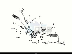 FIDDLE IV 50 (XG05W1-NL) (E5) (M1-M3) drawing CABLE SWITCH HANDLE LEVER