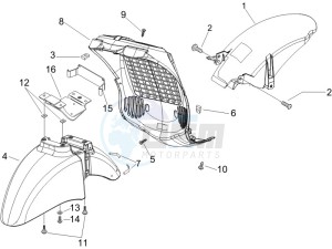 Beverly 125 Sport e3 drawing Wheel housing - Mudguard