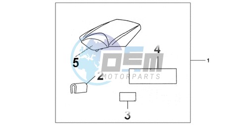 REAR SEAT COWL CANDY TAHITIAN BLUE