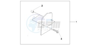 VT750DC BLACK WIDOW drawing BACKREST TRIM