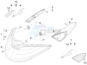 X Evo 125 Euro 3 (UK) drawing Front headlamps - Turn signal lamps