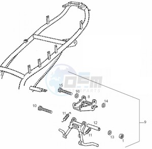 ATLANTIS BULLET - 50 cc VTHAL1AE2 Euro 2 2T AC CAN drawing Central stand (Positions)