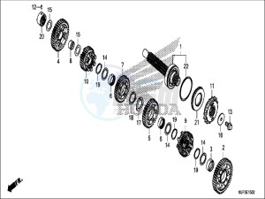 CRF1000DH 2ED - (2ED) drawing TRANSMISSION (COUNTERSHAFT) (CRF1000D)