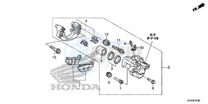 SH125DG SH125D E drawing REAR BRAKE CALIPER