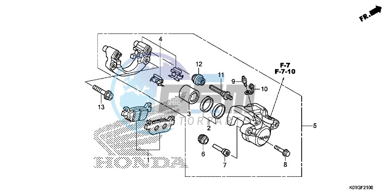 REAR BRAKE CALIPER