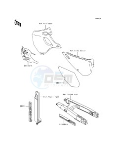 KDX 250 D [KDX250] (D1-D4) [KDX250] drawing DECALS-- KDX250-D3- -