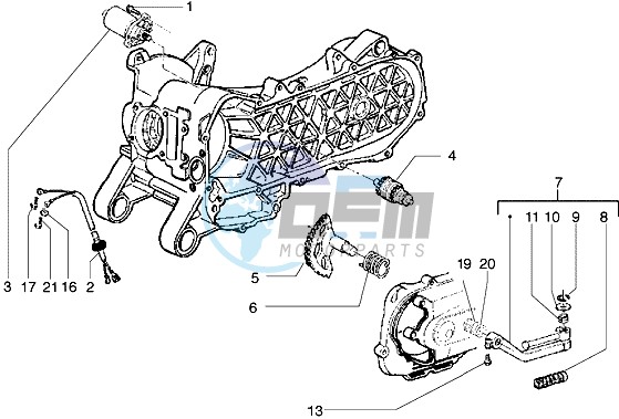 Starting motor-starter lever