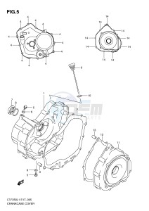 LT-F250 (E17) drawing CRANKCASE COVER