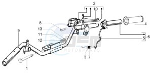 Fly 50 2t drawing Handlebars component parts