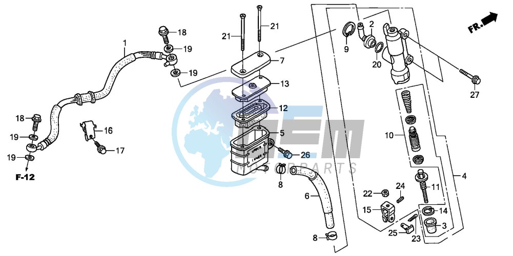 RR. BRAKE MASTER CYLINDER