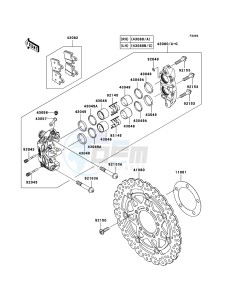 Z1000 ZR1000B8F FR GB XX (EU ME A(FRICA) drawing Front Brake