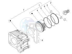 LX 125 4T ie E3 Vietnam drawing Cylinder - piston - wrist pin unit