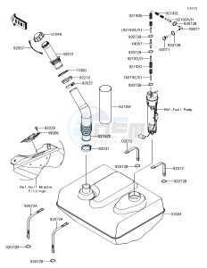 JET SKI ULTRA 310LX JT1500MHF EU drawing Fuel Tank