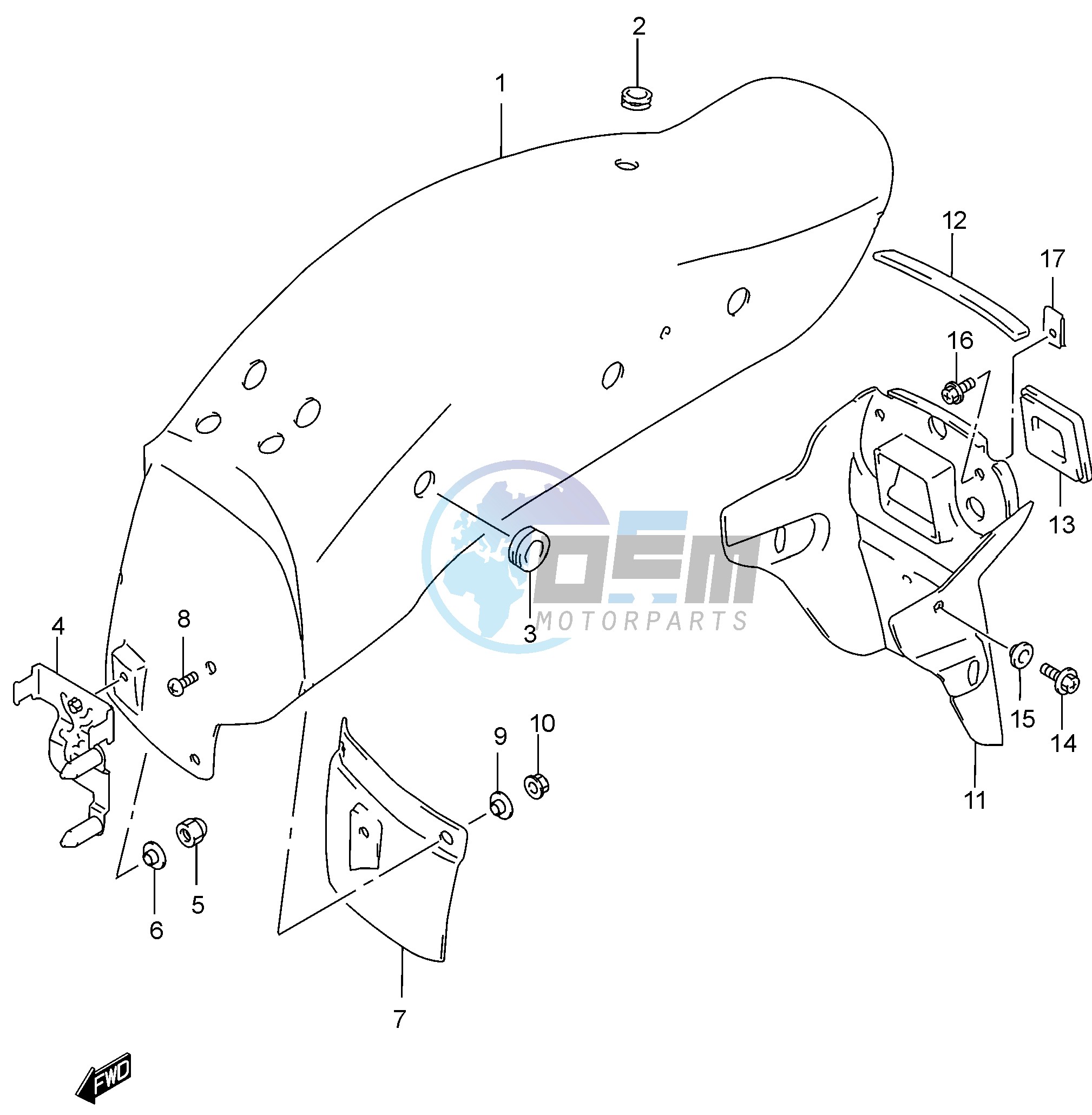 REAR FENDER (MODEL K3)