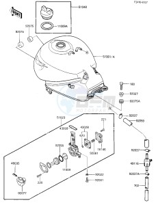 EX 250 E [NINJA 250R] (E1-E2) [NINJA 250R] drawing FUEL TANK