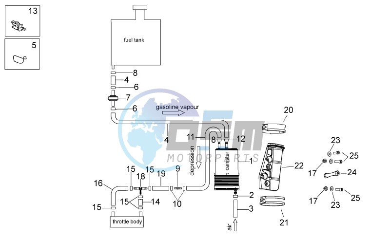 Fuel vapour recover system