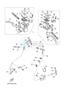 YPR125R XMAX 125 EVOLIS 125 (2DMB 2DMB) drawing FRONT MASTER CYLINDER