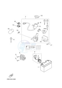 YPR125R XMAX 125 EVOLIS 125 (2DM3) drawing ELECTRICAL 1