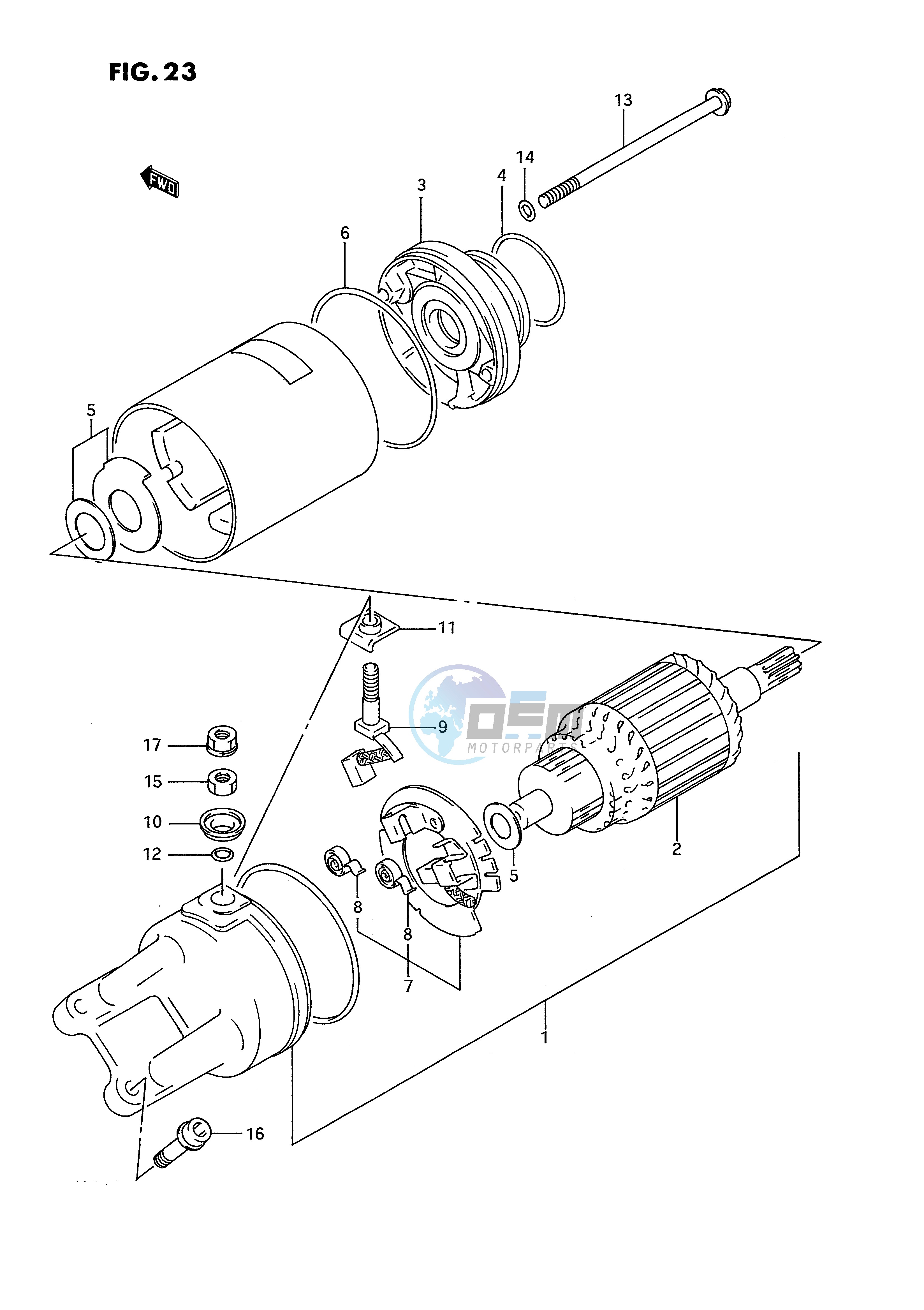 STARTING MOTOR (MODEL N P)