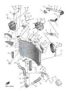 YZF-R6 YZF600 R6 (BN66) drawing RADIATOR & HOSE