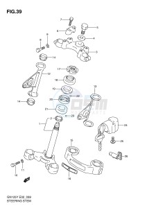 GN125 (E2) drawing STEERING STEM (MODEL V W X)