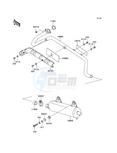 KVF360 KVF360-B3 EU drawing Muffler(s)