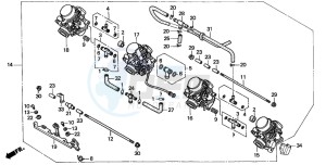 CB600F2 CB600F drawing CARBURETOR (ASSY.)