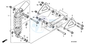 CBR1000RAA Europe Direct - (ED / ABS HRC) drawing REAR CUSHION